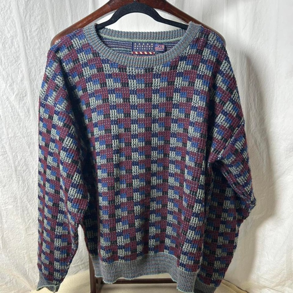 American Priority Men's Sweater Pullover Abstract Size XL USA